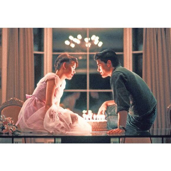 Vint. 80s Gone With The Wind Southern Belle Lace Ruffles White Purple Prom Dress - Picture 15 of 15